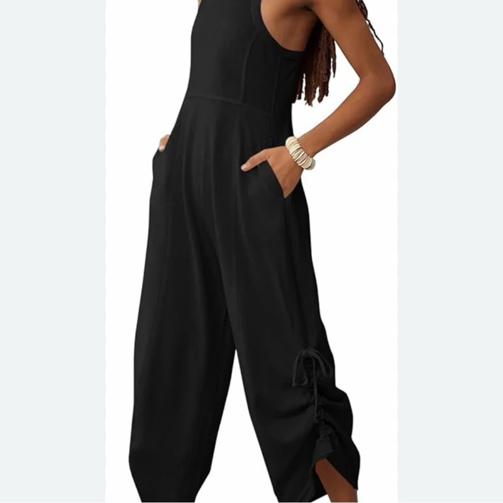 NWT ARULA Size 3x Captivating Sleeveless Classic Black Jumpsuit